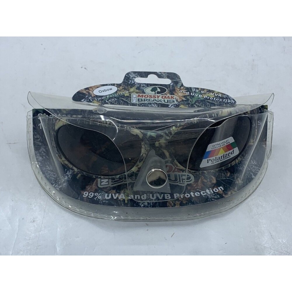 NEW Mossy Oak Break-Up Oxbow Polarized Sunglasses Camo  W/case